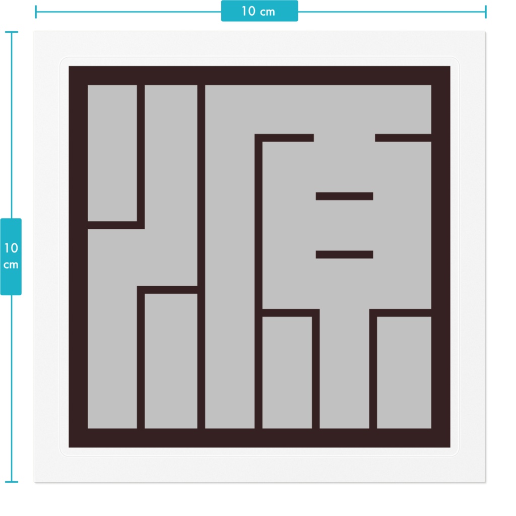 なるわん座限定!角字ステッカー黒・源