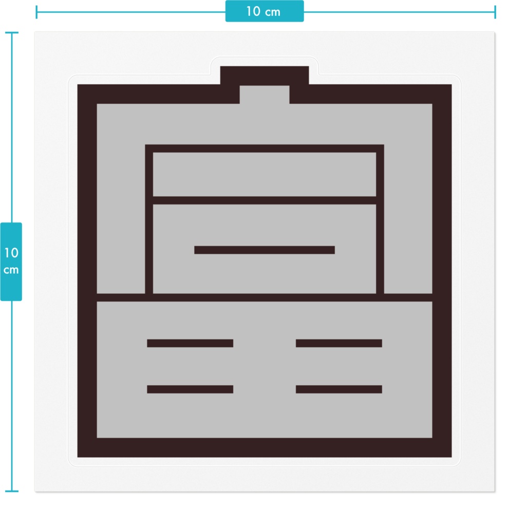 なるわん座限定!角字ステッカー黒・富