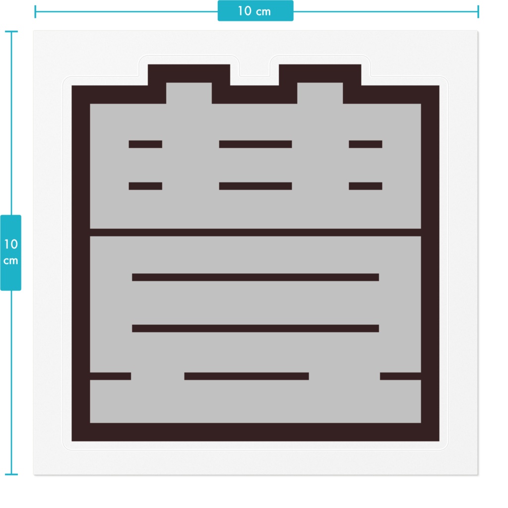 なるわん座限定!角字ステッカー黒・豊