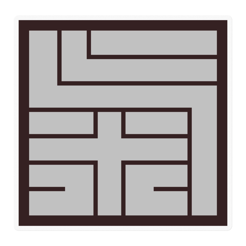 なるわん座限定！角字ステッカー黒・氣