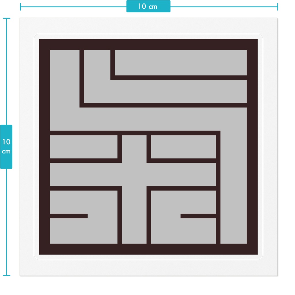 なるわん座限定!角字ステッカー黒・氣