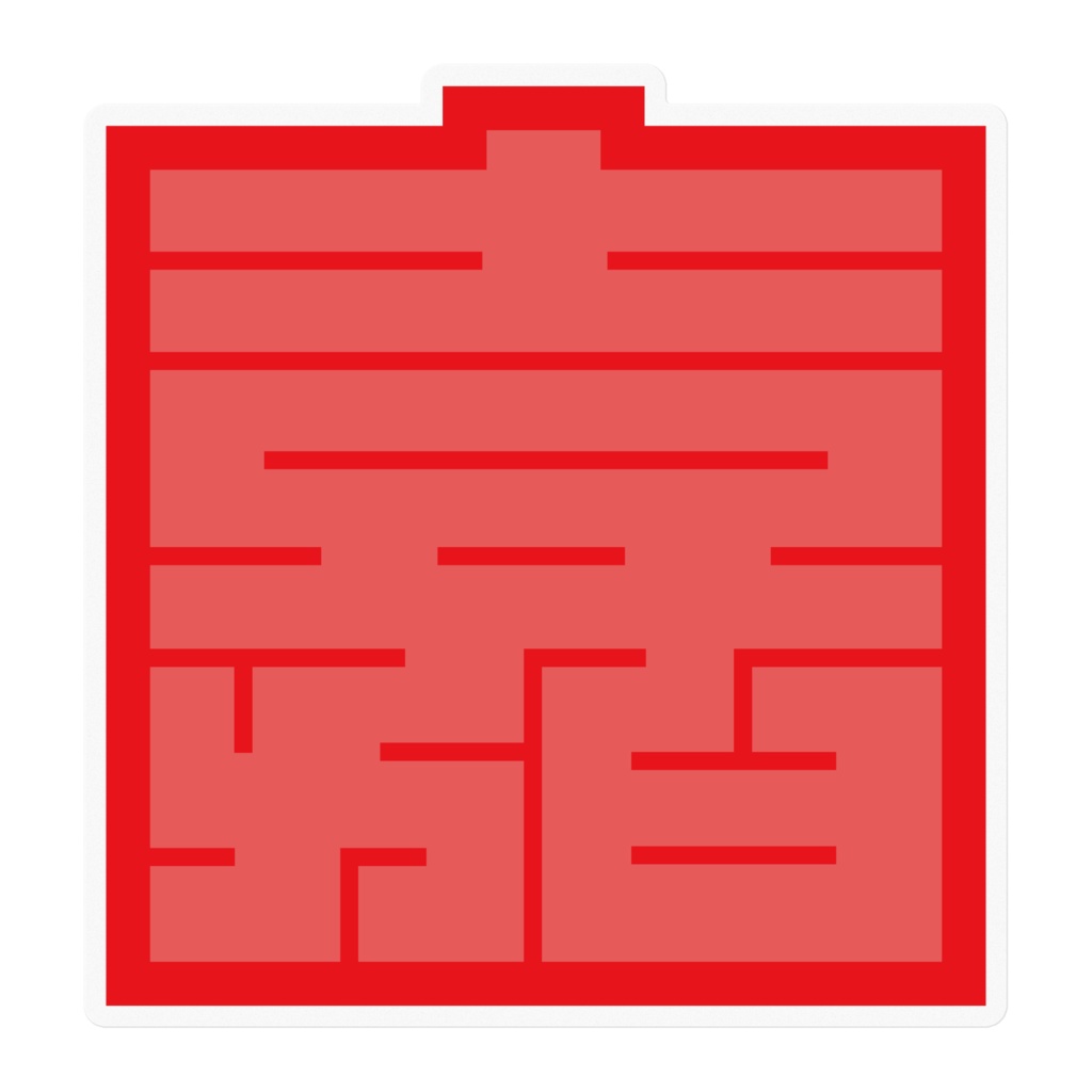 なるわん座限定!角字ステッカー赤・嘉