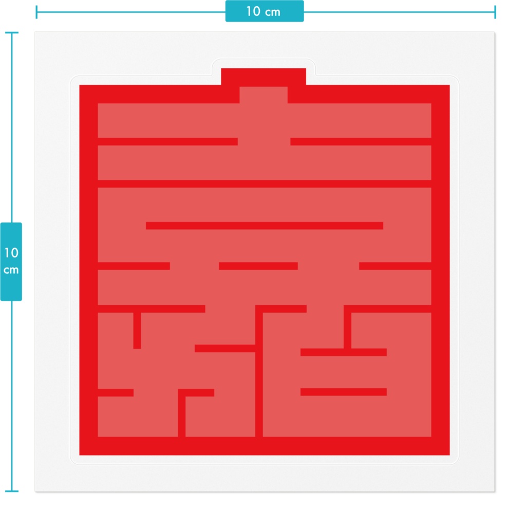 なるわん座限定!角字ステッカー赤・嘉