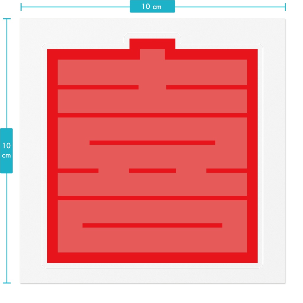 なるわん座限定!角字ステッカー赤・喜