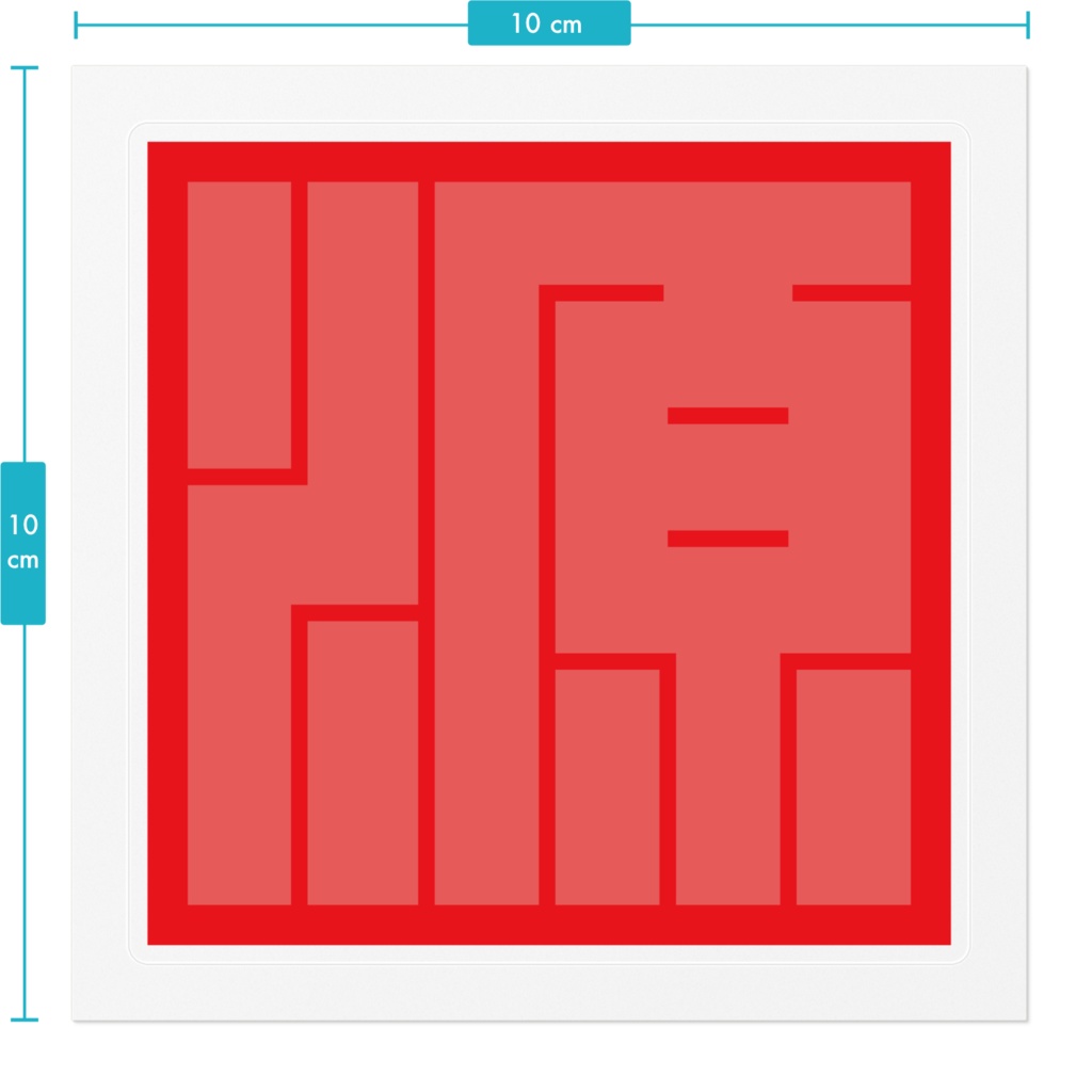 なるわん座限定!角字ステッカー赤・源