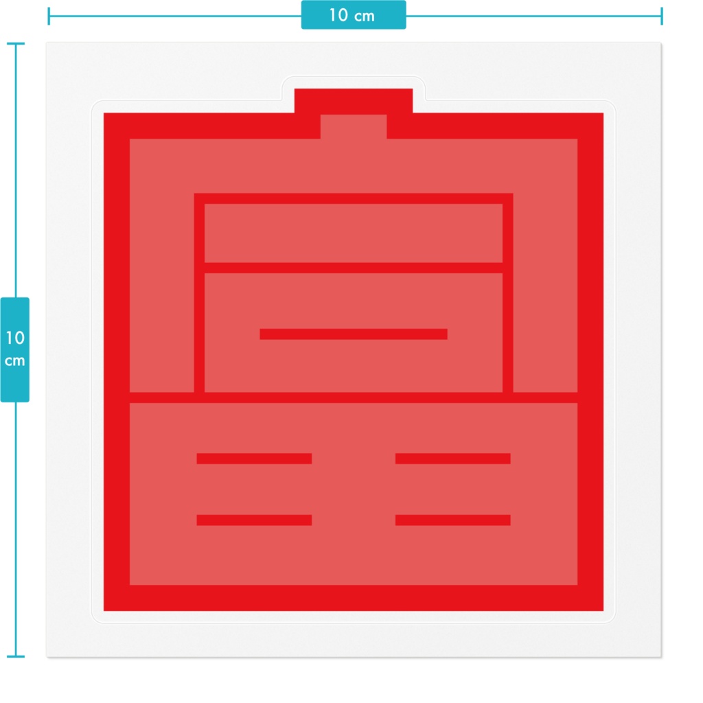 なるわん座限定!角字ステッカー赤・富