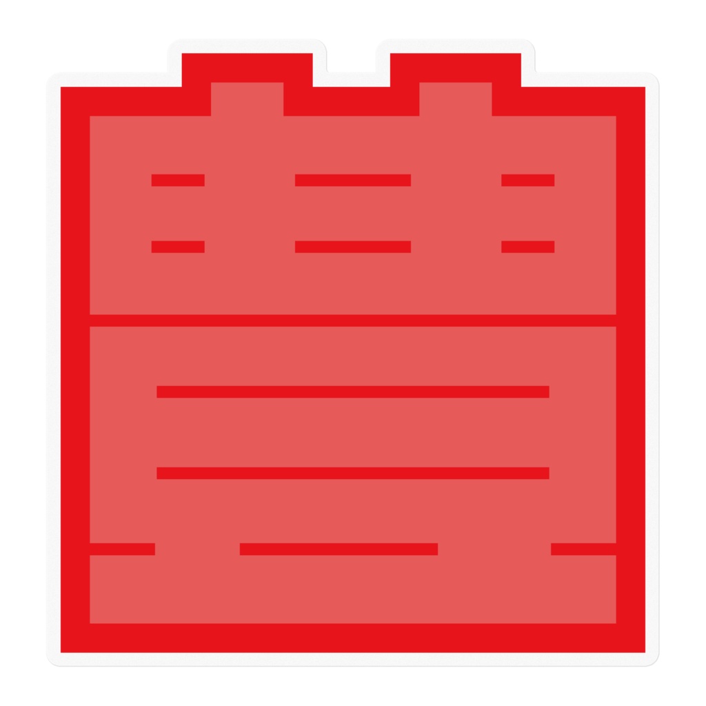 なるわん座限定!角字ステッカー赤・豊