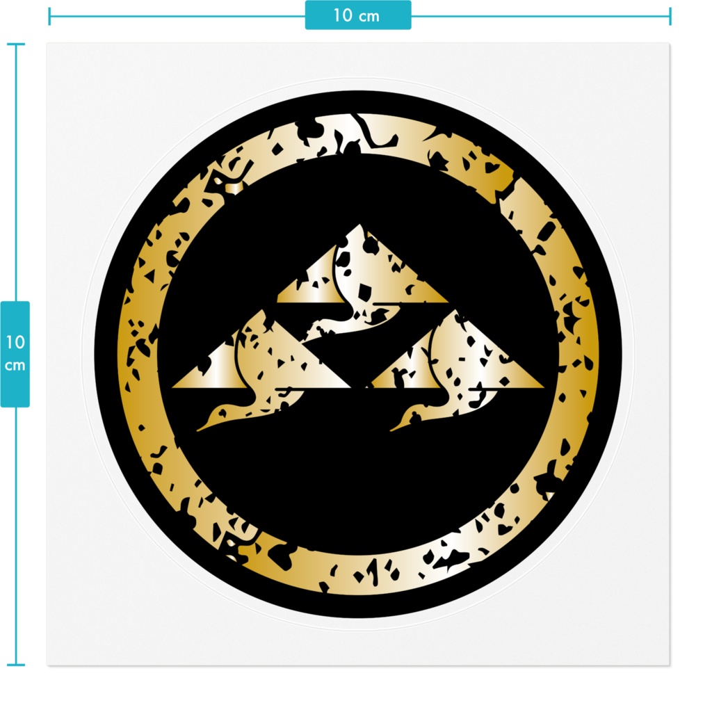 なるわん座限定家紋ステッカー・三ツ鱗鶴