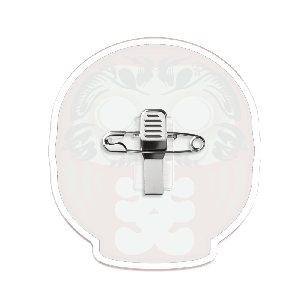 なるわん座招福アクリルバッチだるま(大入赤)