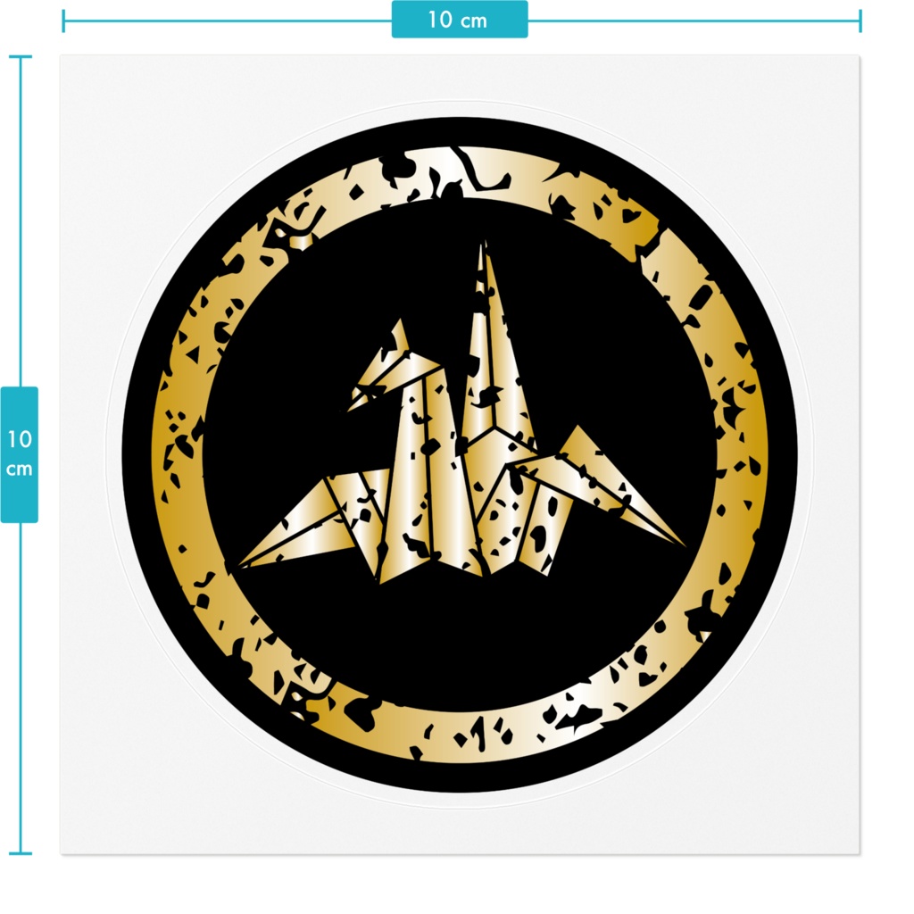 なるわん座限定家紋ステッカー・折リ鶴