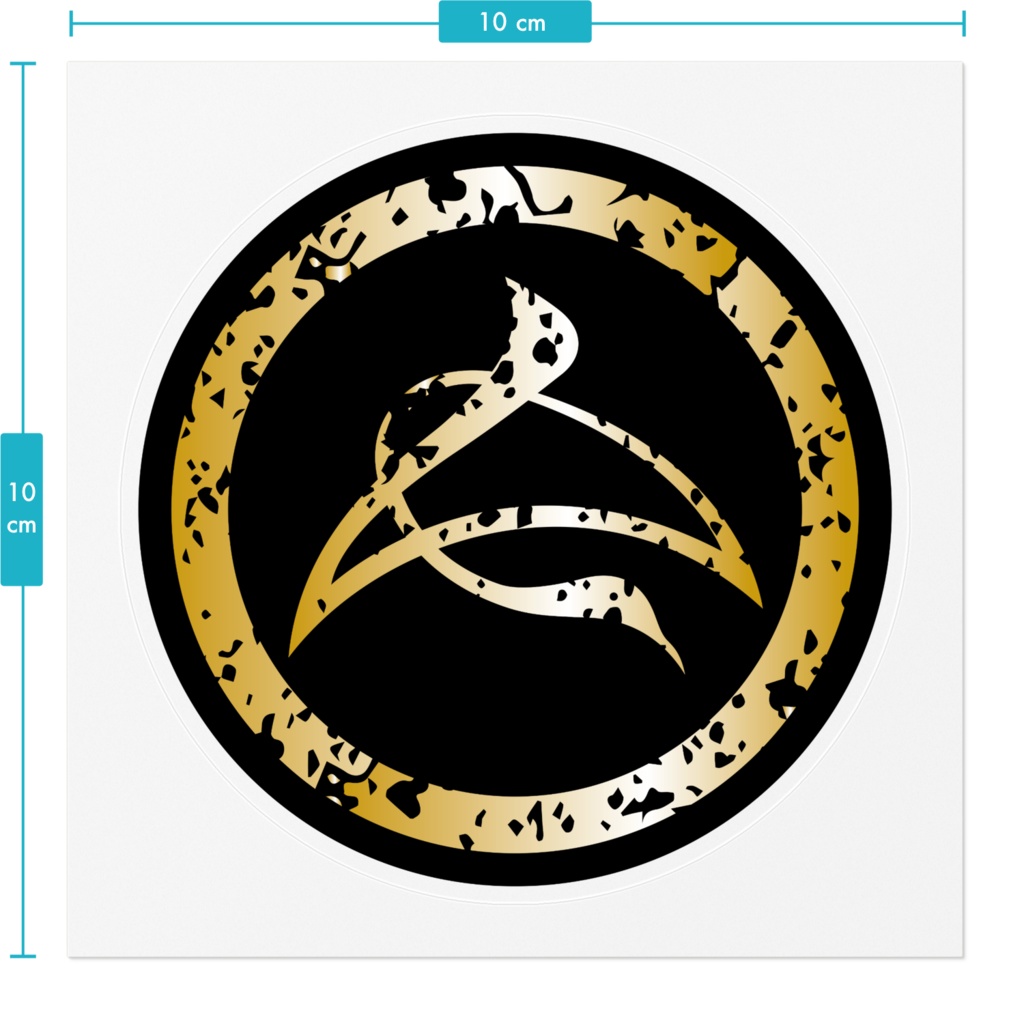 なるわん座限定家紋ステッカー・長ノ字鶴