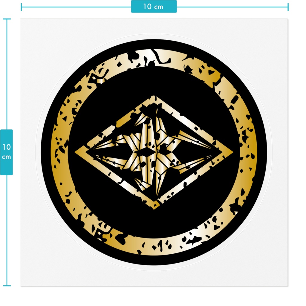 なるわん座限定家紋ステッカー・菱ニ二ツ折リ鶴