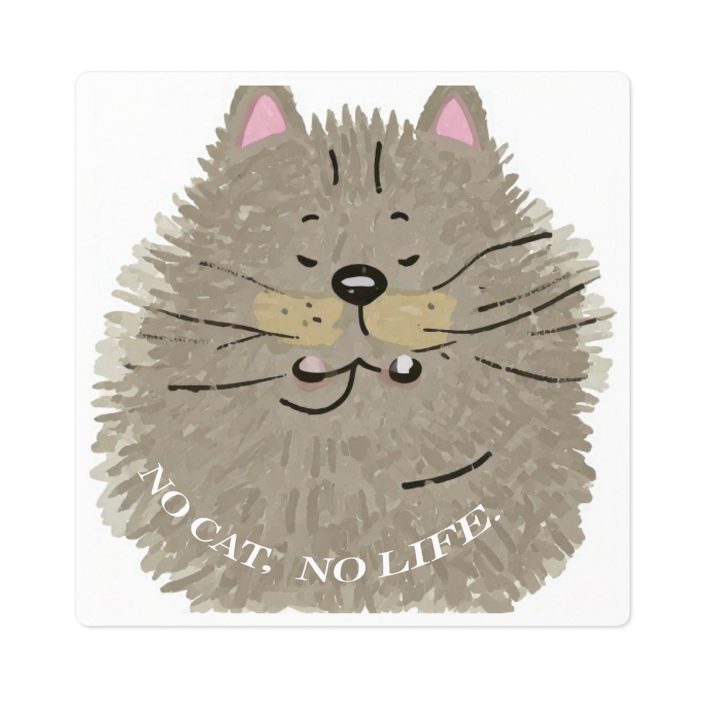 なるわん座招福ステッカー・猫のいない人生なんて・2月18日