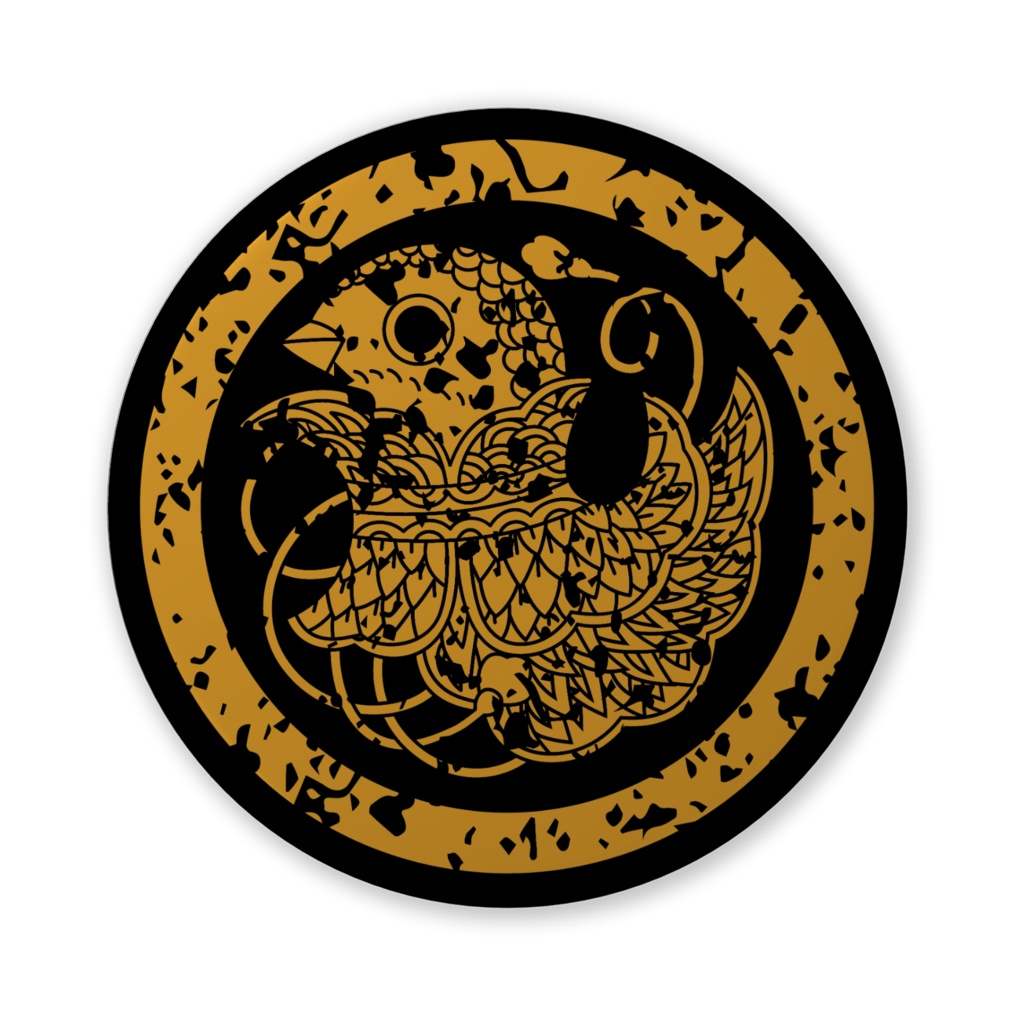 缶バッジ(バリュー)金印家紋・鳥形兜