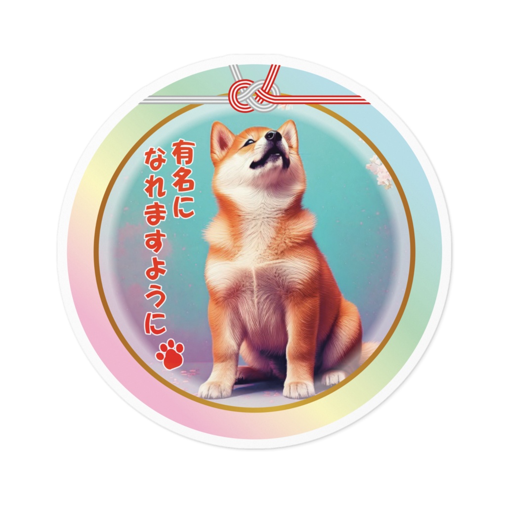 ※なるわん座限定ステッカー・柴犬さんちの神だのみ(有名になれますように)