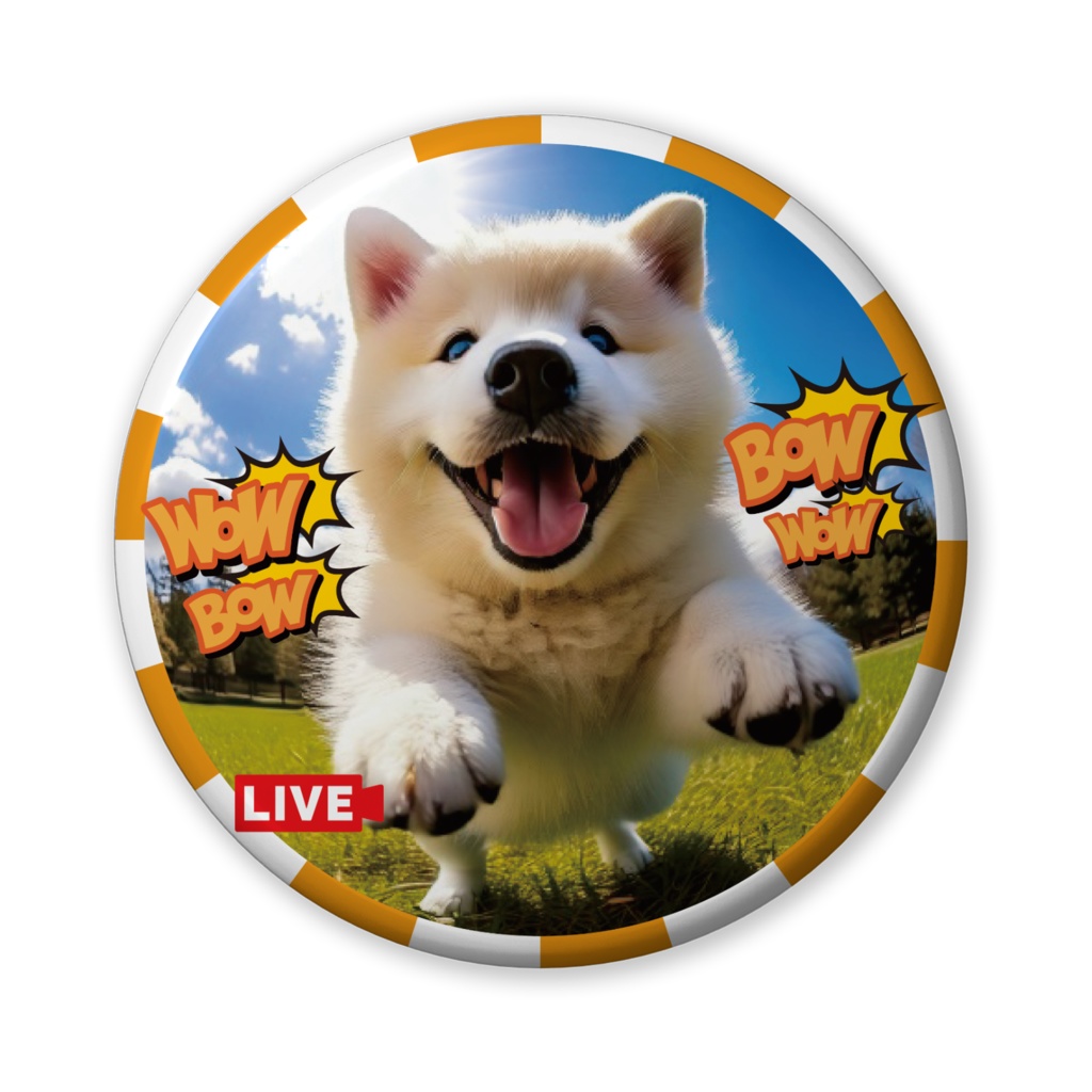 なるわん座招福缶バッジ(バリュー)秋田犬!仔犬まつり!ライブカメラ!8カメ!