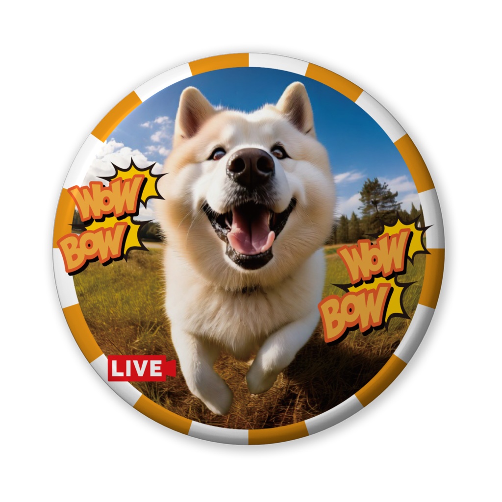 なるわん座招福缶バッジ(バリュー)秋田犬!仔犬まつり!ライブカメラ!3カメ!