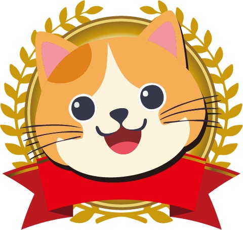 ダウンロード販売素材・販促イラスト素材・にゃんこ記章ZIP (AI, PNG形式)