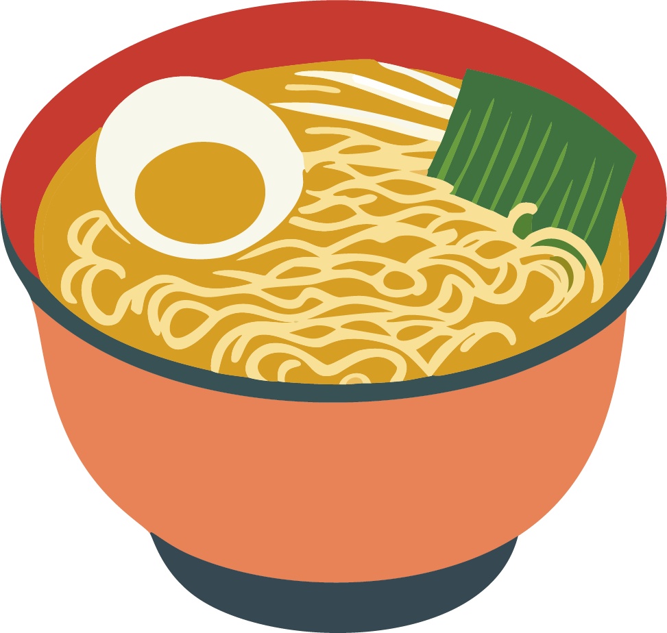 ダウンロード販売素材・販促イラスト素材・ラーメンZIP (AI, PNG形式)