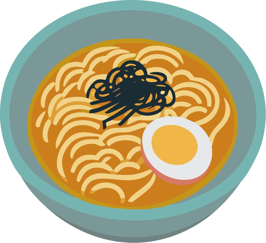 ダウンロード販売素材・販促イラスト素材・ラーメンZIP (AI, PNG形式)