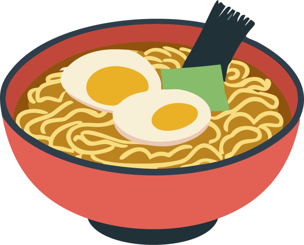 ダウンロード販売素材・販促イラスト素材・ラーメンZIP (AI, PNG形式)