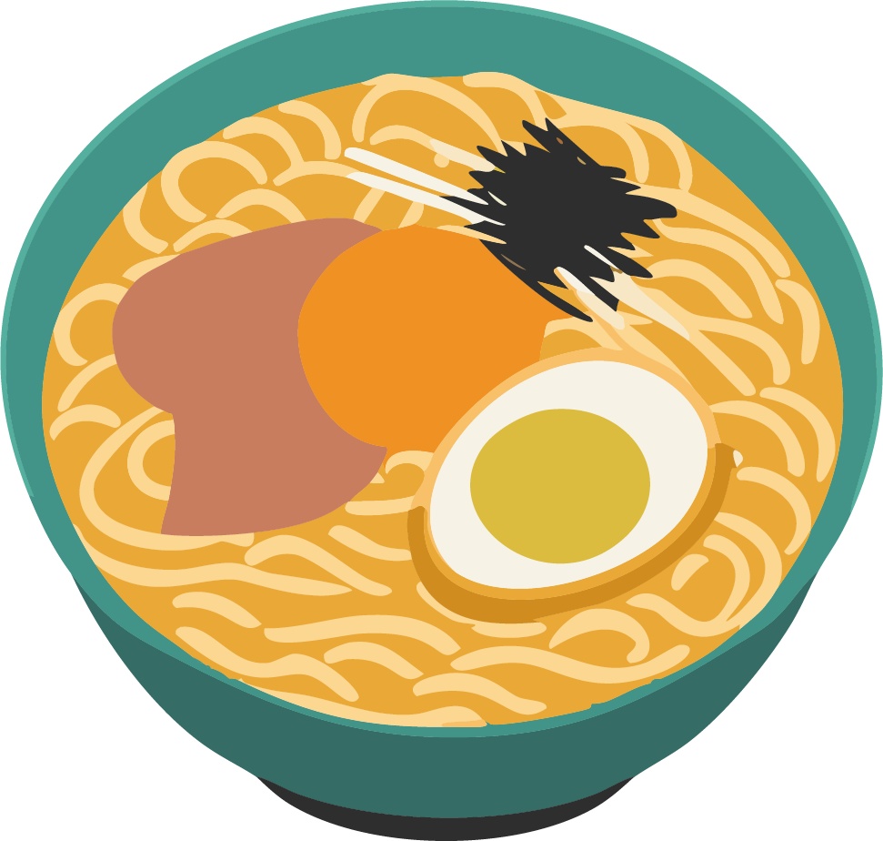 ダウンロード販売素材・販促イラスト素材・ラーメンZIP (AI, PNG形式)