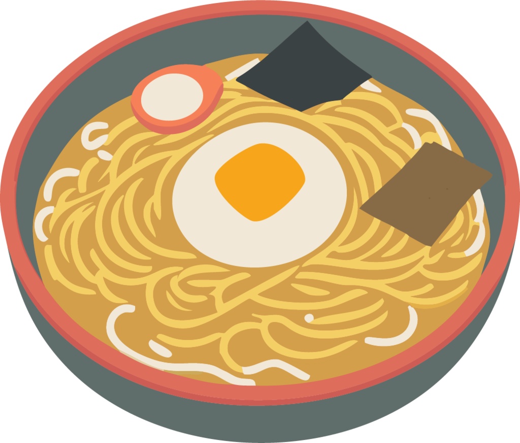 ダウンロード販売素材・販促イラスト素材・ラーメンZIP (AI, PNG形式)
