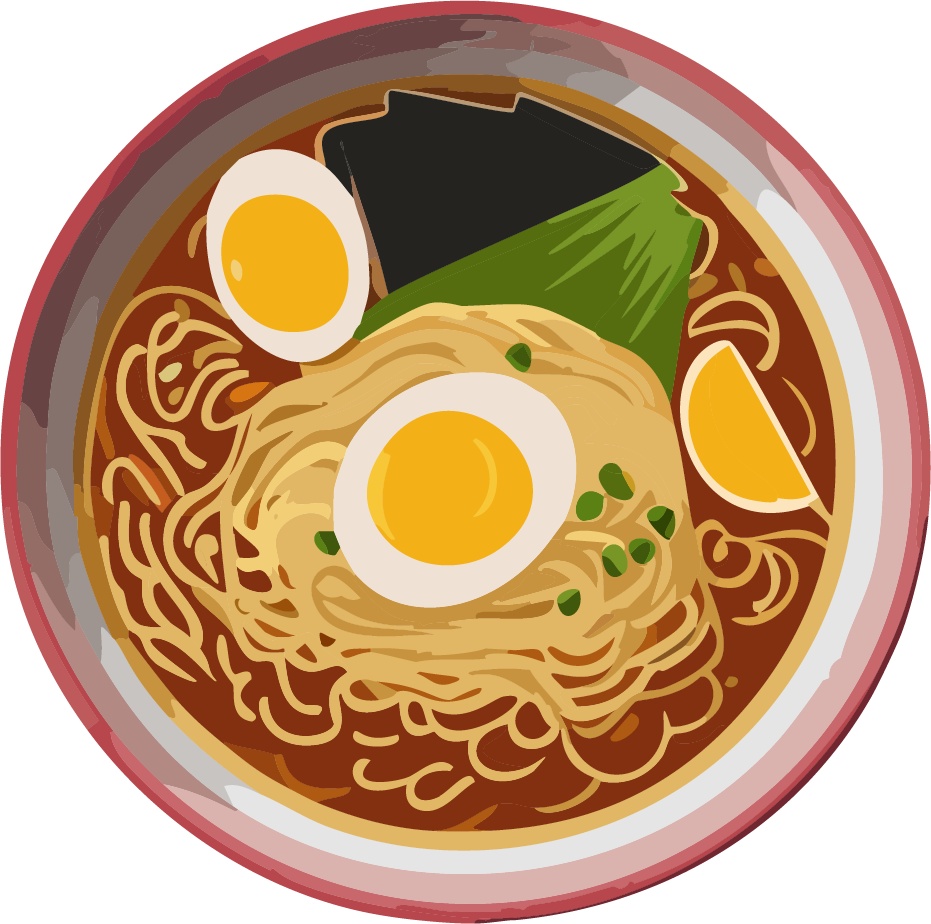 ダウンロード販売素材・販促イラスト素材・ラーメンZIP (AI, PNG形式)