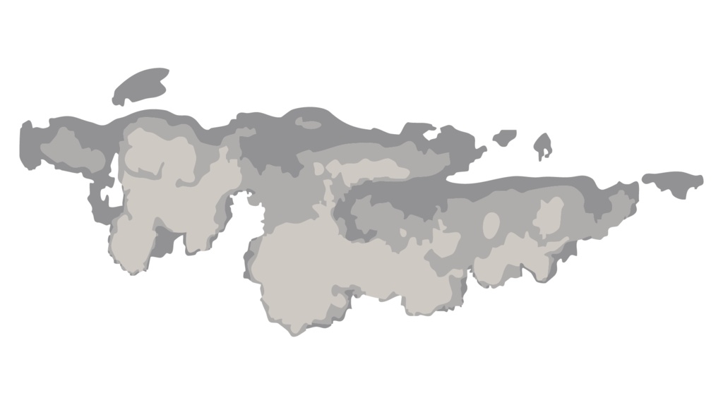 ダウンロード販売素材・販促イラスト素材・白い雲ZIP (AI, PNG形式)