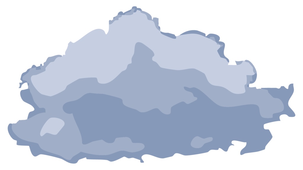 ダウンロード販売素材・販促イラスト素材・白い雲ZIP (AI, PNG形式)