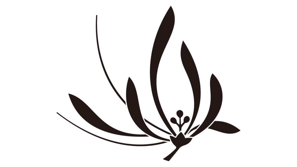 ダウンロード販売素材・家紋素材(黒)・蘭(15種)ZIP (AI, PNG形式)