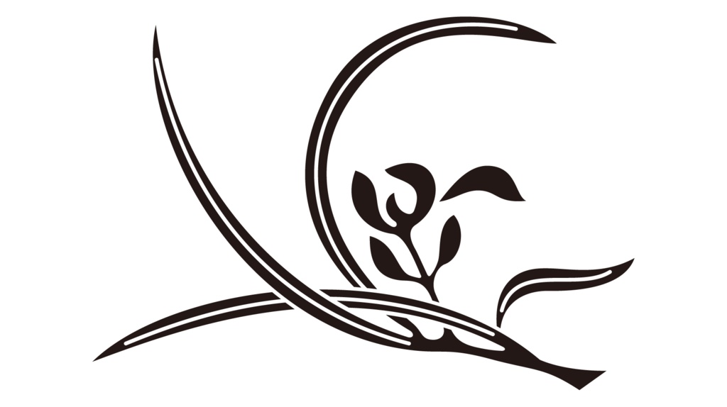 ダウンロード販売素材・家紋素材(黒)・蘭(15種)ZIP (AI, PNG形式)