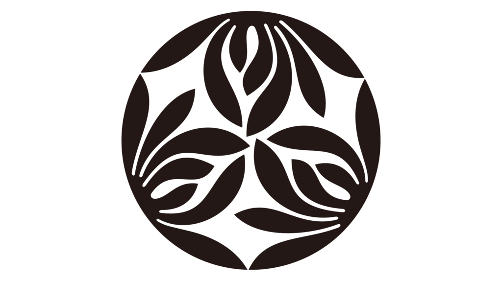 ダウンロード販売素材・家紋素材(黒)・蘭(15種)ZIP (AI, PNG形式)