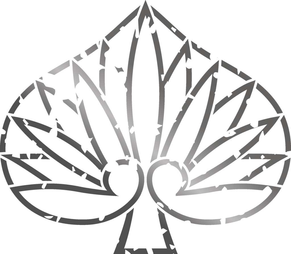 ダウンロード販売素材(AI, PNG形式)・メタリック家紋素材・葵【10種廉価版】