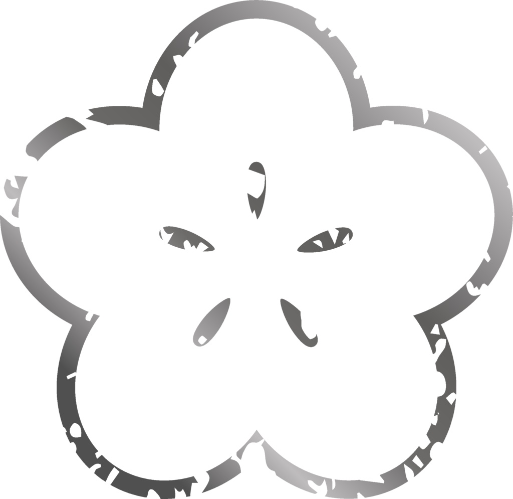 ダウンロード販売素材(AI, PNG形式)・メタリック家紋素材・梅2【10種廉価版】