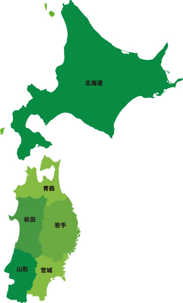 ダウンロード販売素材(AI, PNG形式)・都道府県日本地図