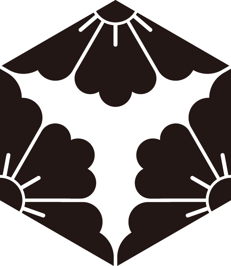 ダウンロード販売素材・家紋素材【廉価版】・河骨と花菱【12種】(AI, PNG形式)