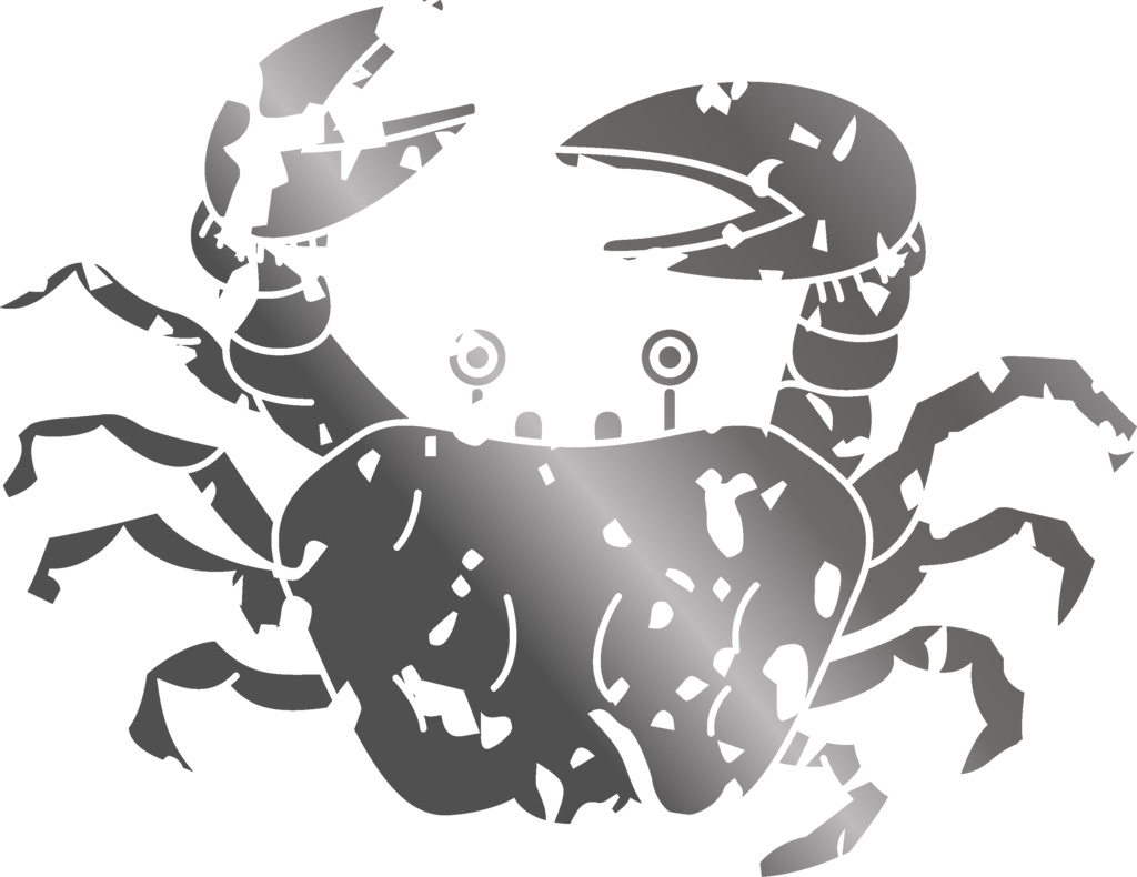 ダウンロード販売素材・メタリック家紋素材【廉価版】・蟹と海老【9種】(AI, PNG形式)
