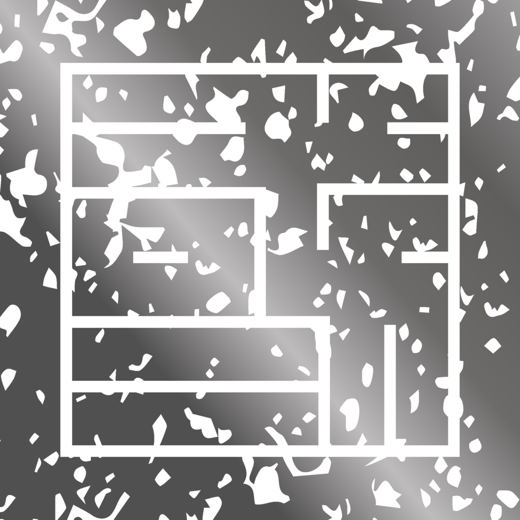 ダウンロード販売素材・メタリック家紋素材【廉価版】・角字・その1【10種】(AI, PNG形式)