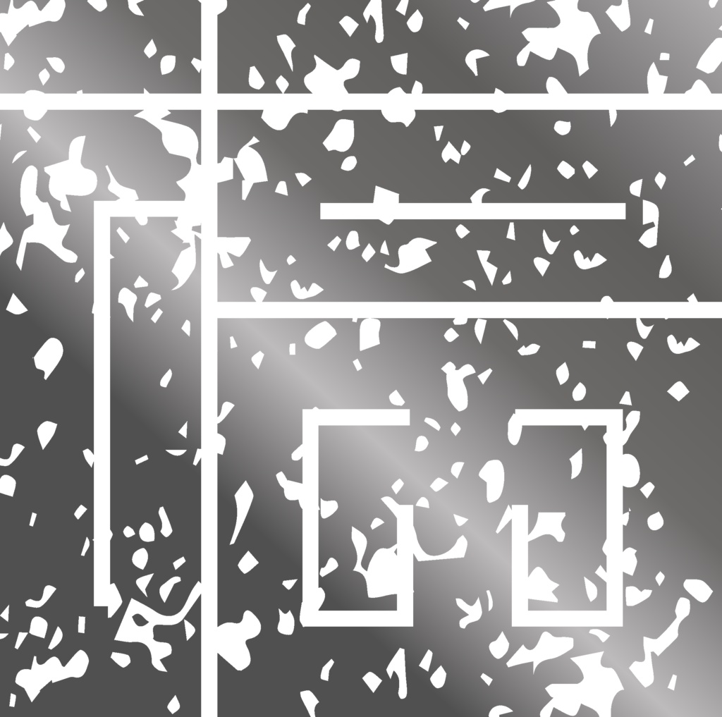 ダウンロード販売素材・メタリック家紋素材【廉価版】・角字・その2【10種】(AI, PNG形式)