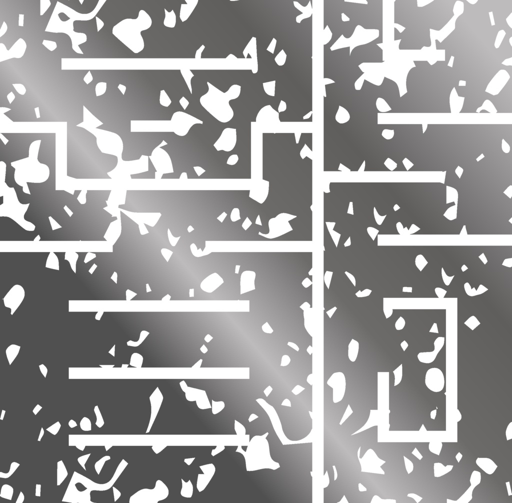 ダウンロード販売素材・メタリック家紋素材【廉価版】・角字・その3【10種】(AI, PNG形式)