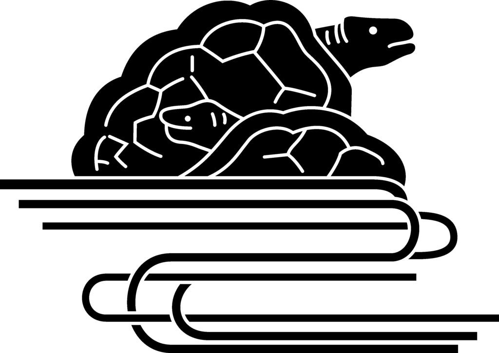 ダウンロード販売素材・家紋素材【廉価版】・亀①【8種】(AI, PNG形式)