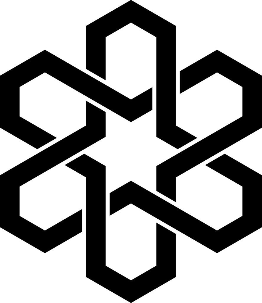 ダウンロード販売素材・家紋素材【廉価版】・亀甲①【8種】(AI, PNG形式)