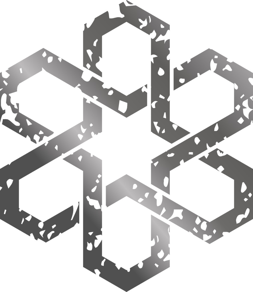 ダウンロード販売素材・メタリック家紋素材【廉価版】・亀甲①【8種】(AI, PNG形式)