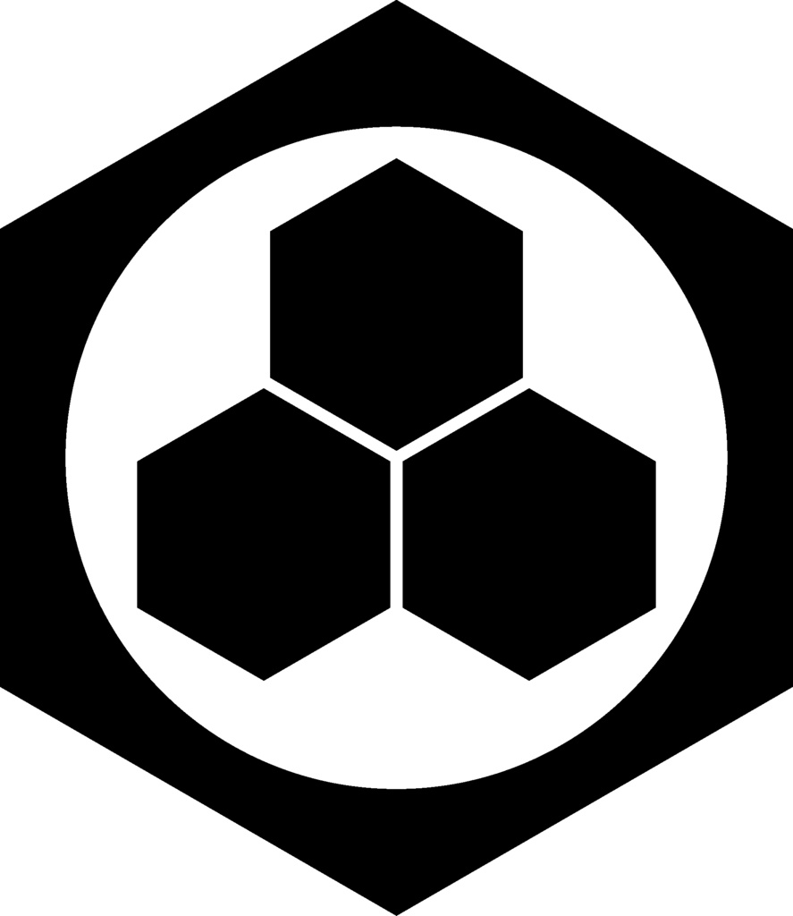ダウンロード販売素材・家紋素材【廉価版】・亀甲②【8種】(AI, PNG形式)