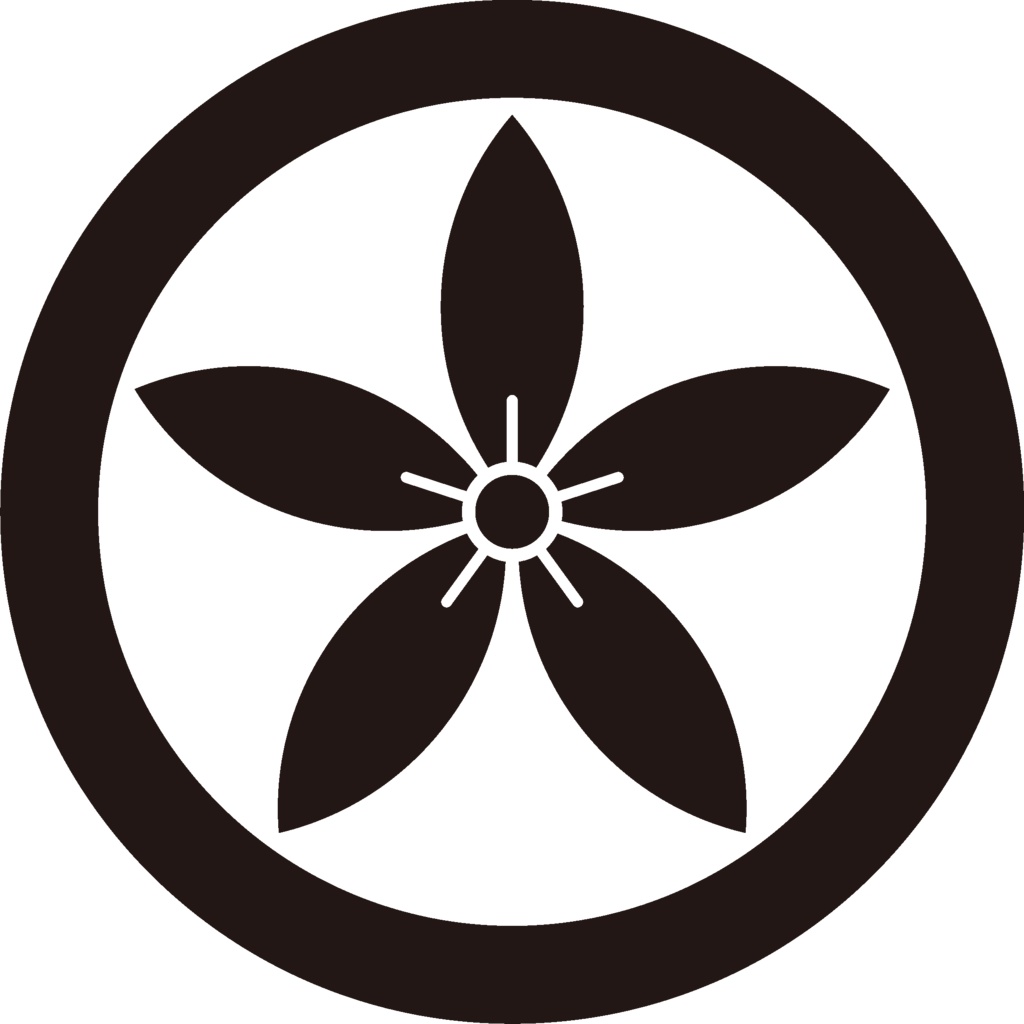 ダウンロード販売素材・家紋素材【廉価版】・桔梗①【10種】(AI, PNG形式)