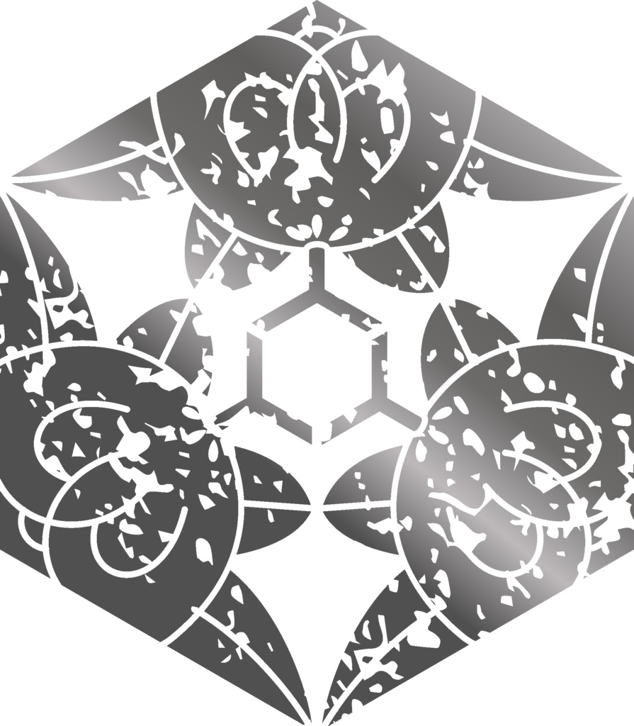 ダウンロード販売素材・メタリック家紋素材【廉価版】・橘②【12種】(AI, PNG形式)