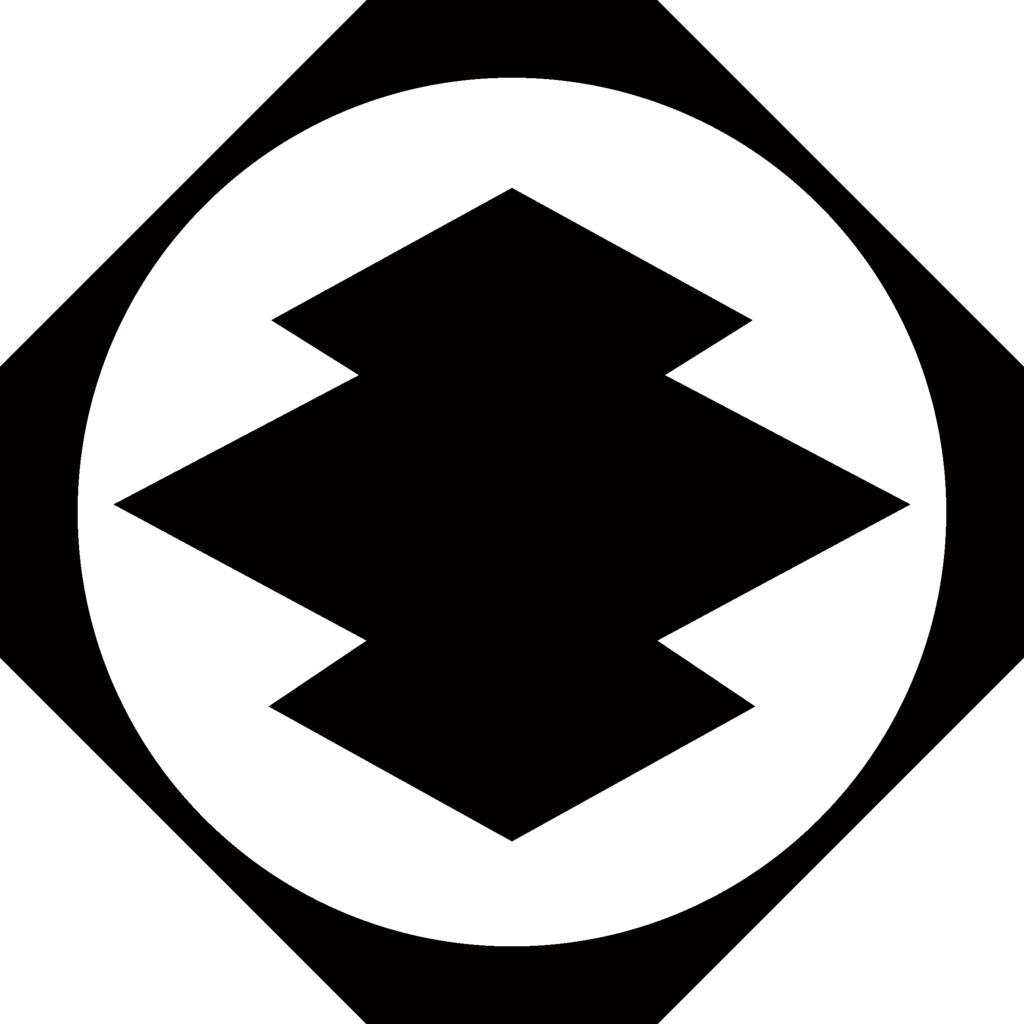 ダウンロード販売素材・家紋素材【廉価版】・隅切【9種】(AI, PNG形式)