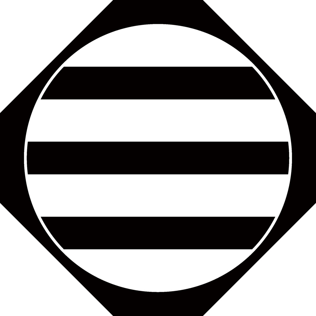 ダウンロード販売素材・家紋素材【廉価版】・隅切【9種】(AI, PNG形式)