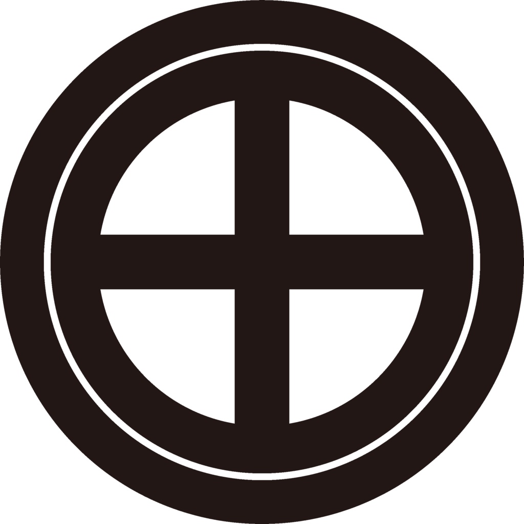 ダウンロード販売素材・家紋素材【廉価版】・轡(くつわ)【6種】(AI, PNG形式)